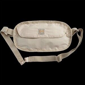 Smooth Trip RFID Blocking Waist Money Belt Hidden Travel Pouch Beige